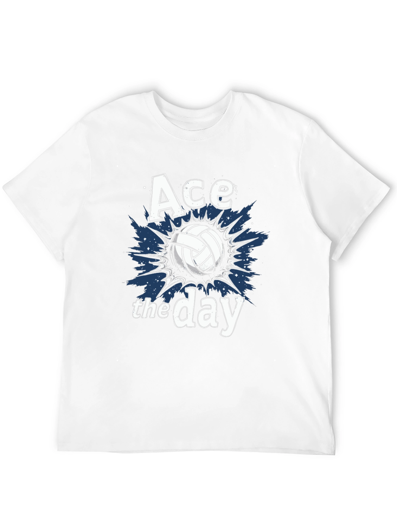 Ace the Day Volleyball Graphic Tee - Black