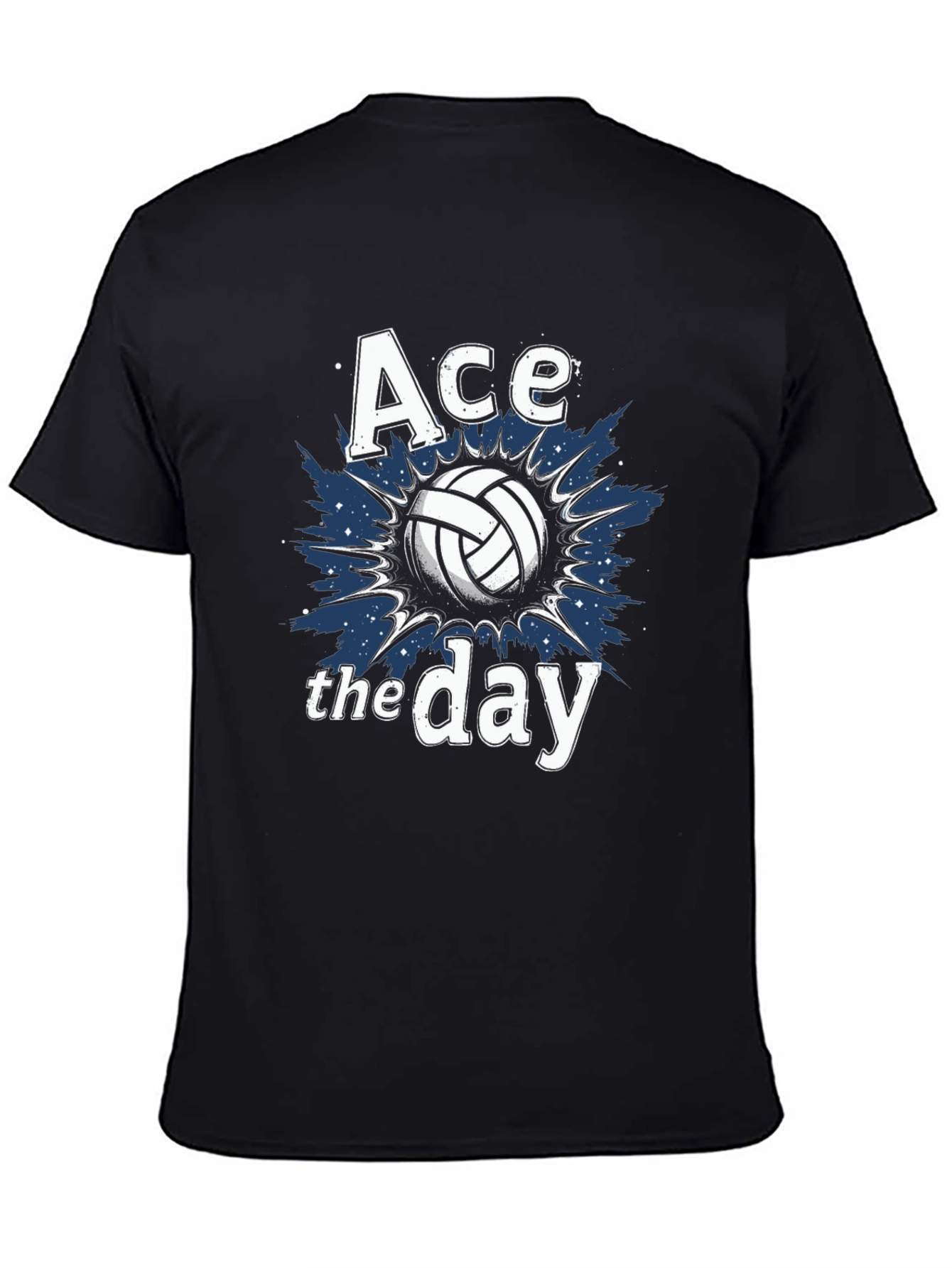 Ace the Day Volleyball Graphic Tee - Black
