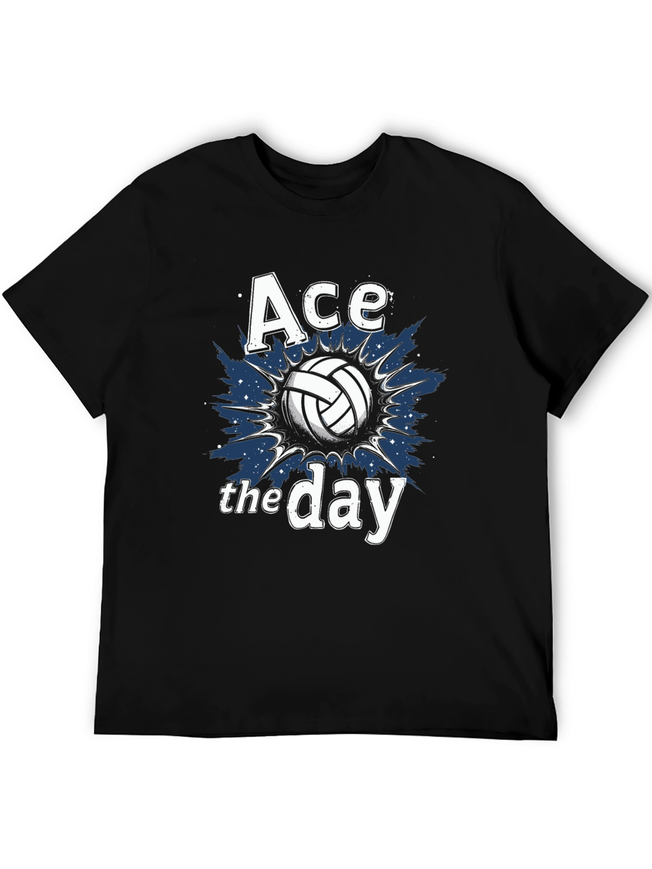 Ace the Day Volleyball Graphic Tee - Black