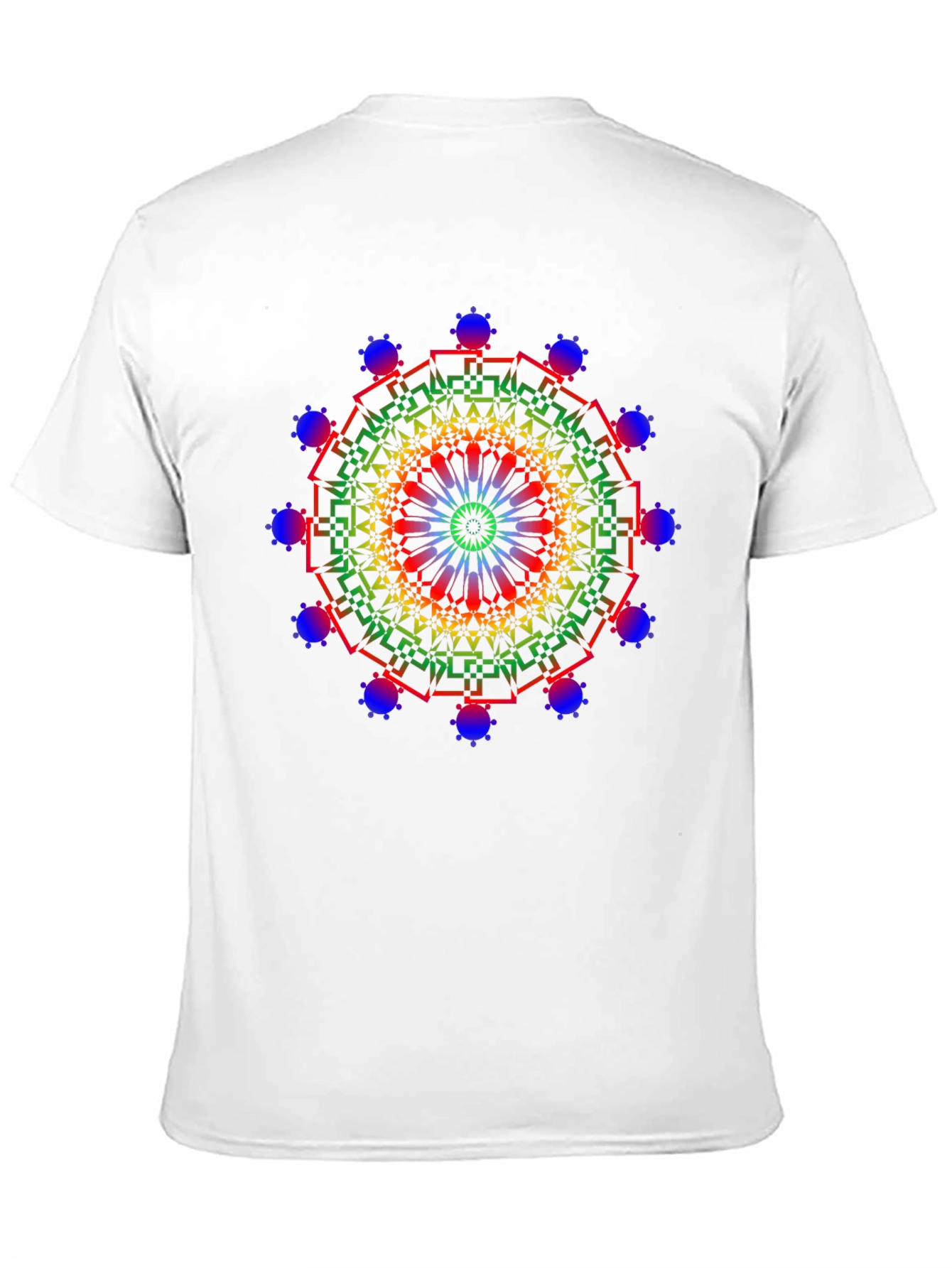 Rainbow Mandala Graphic Tee - Mens Black T-Shirt