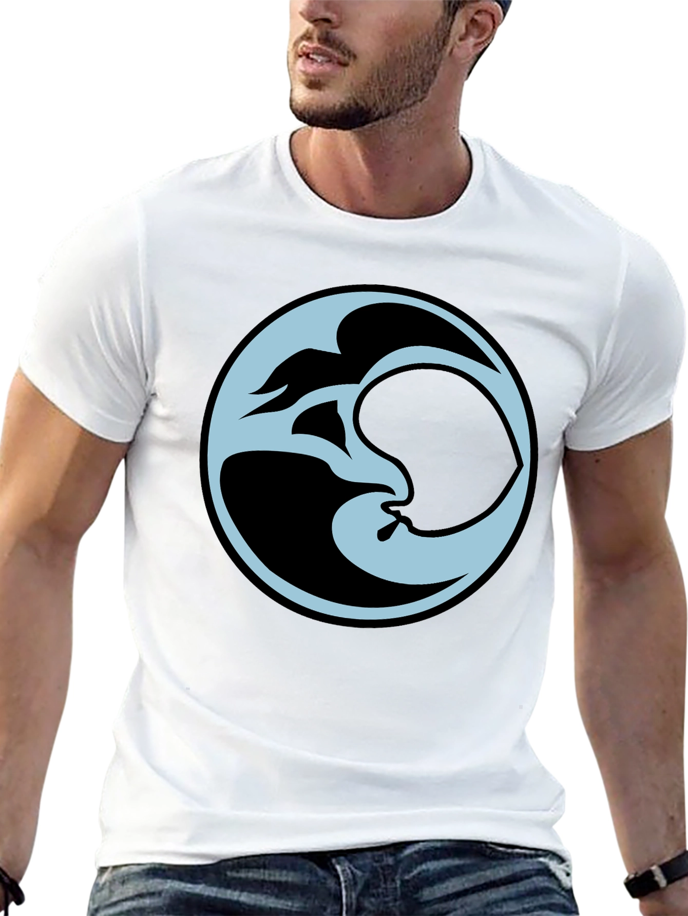 Abstract Graphic Black Tee