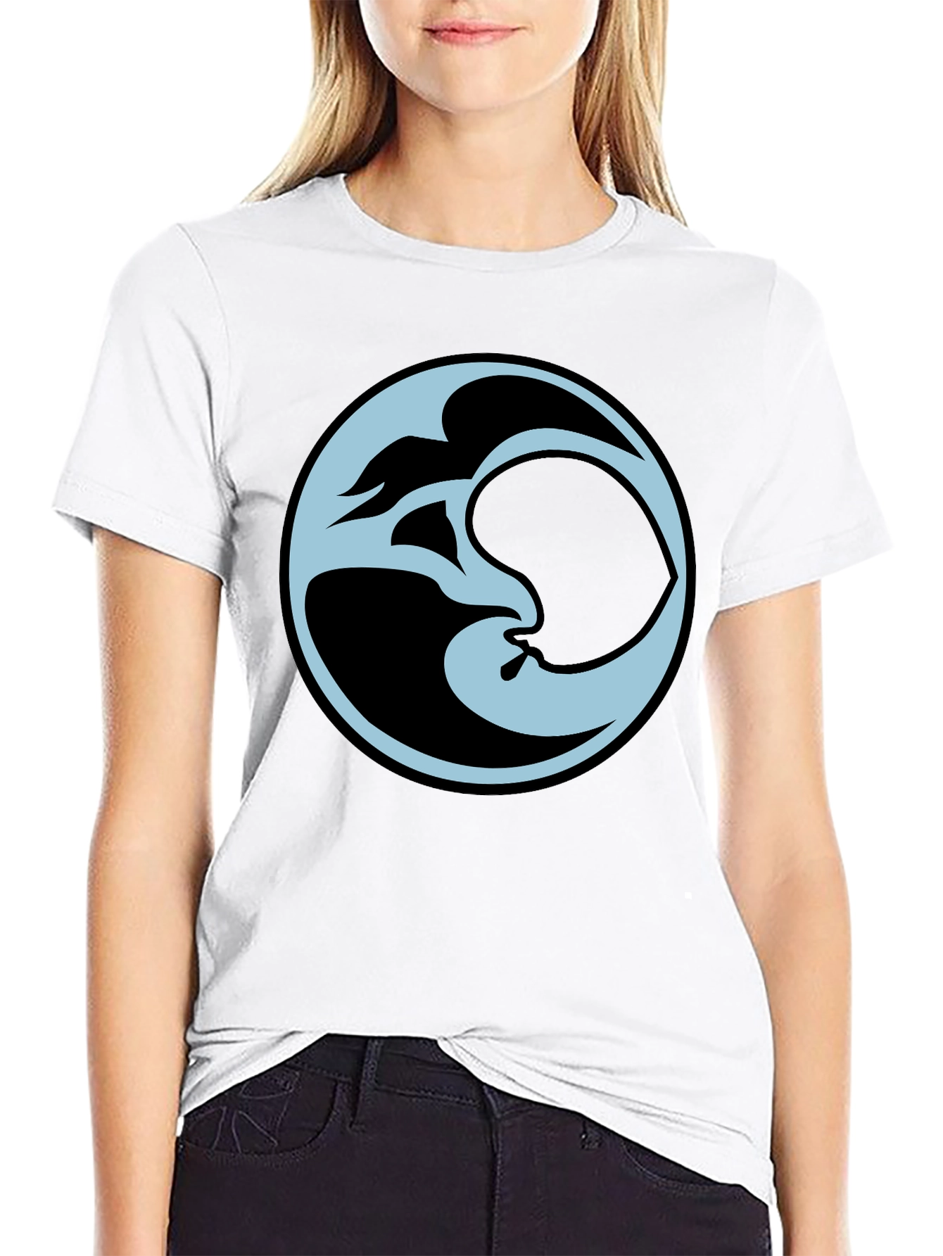 Abstract Graphic Black Tee