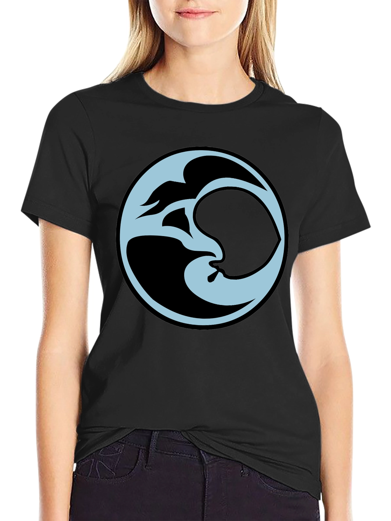 Abstract Graphic Black Tee