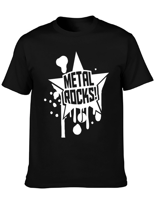 Metal Rocks! Black Graphic T-Shirt