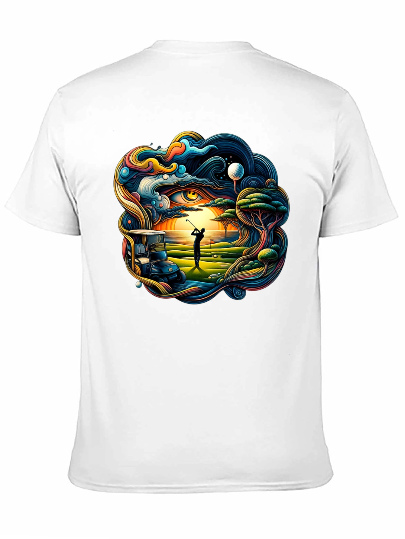 Golfing Dreamscape Tee - Stylish Graphic Print