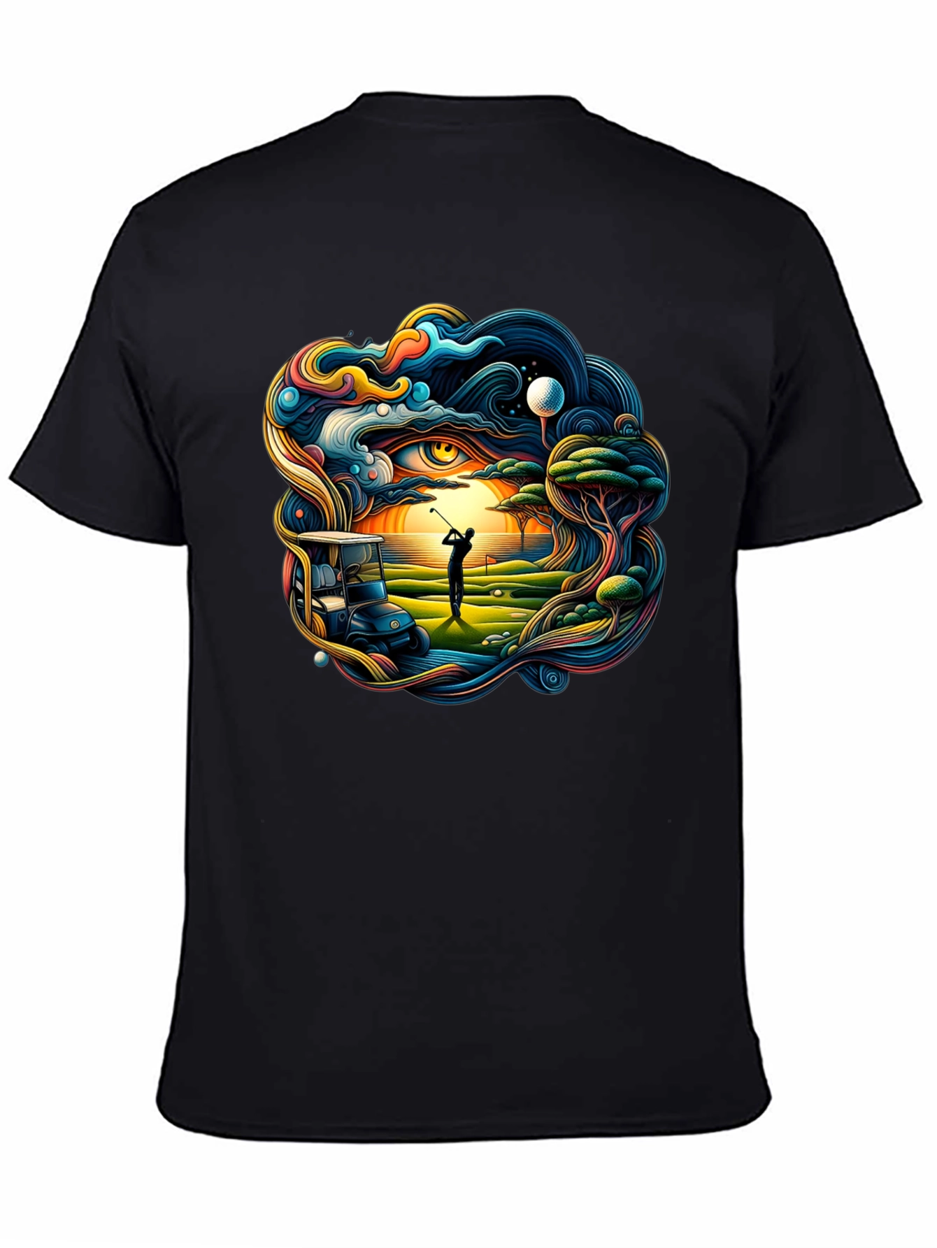 Golfing Dreamscape Tee - Stylish Graphic Print