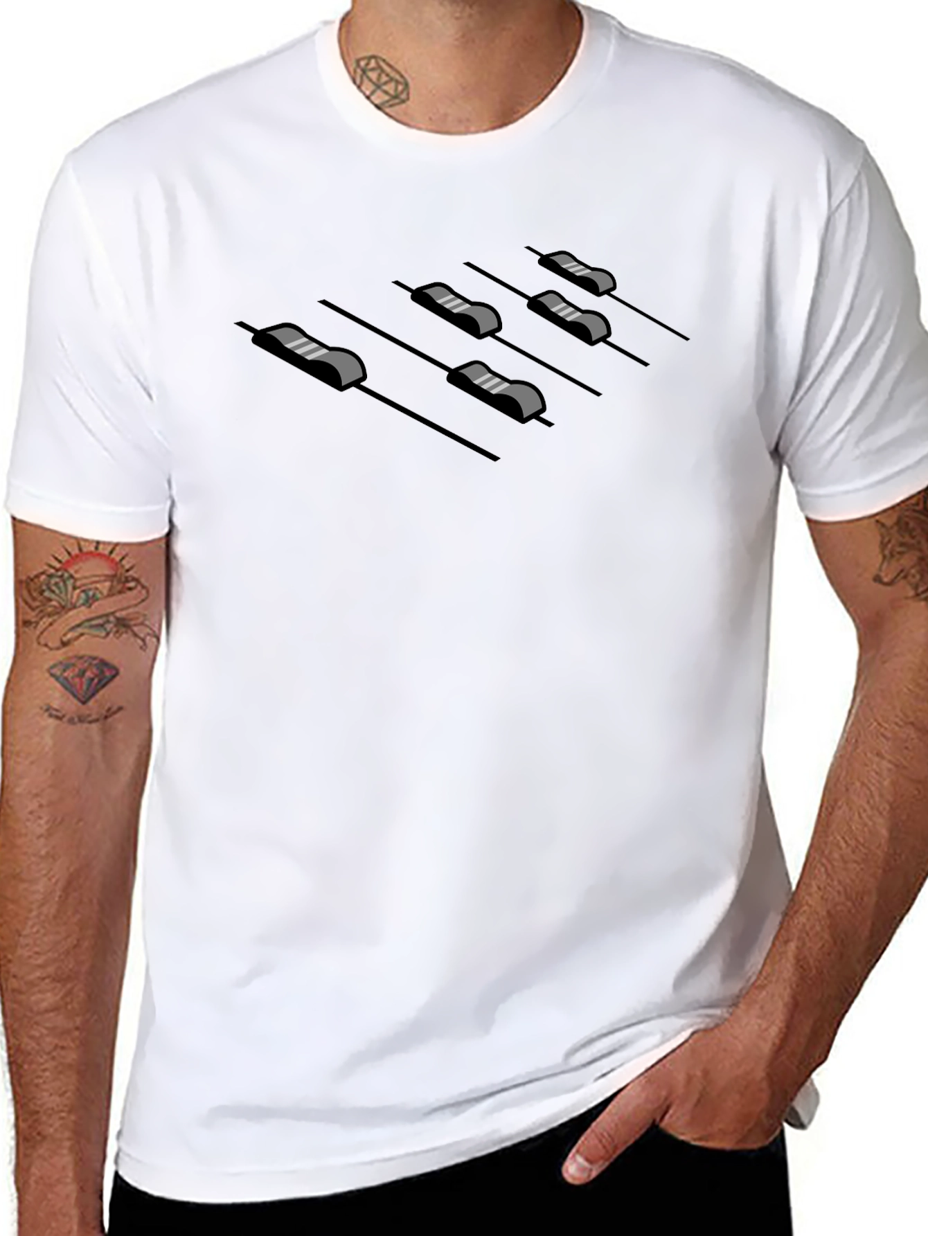 Music Mixer Graphic Tee - Black