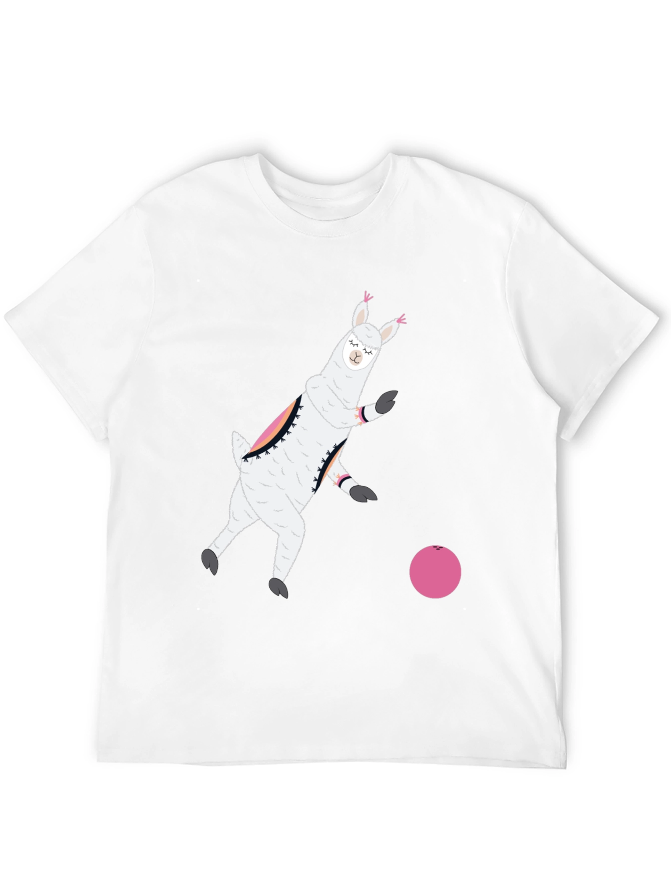 Llama Bowling Black T-Shirt