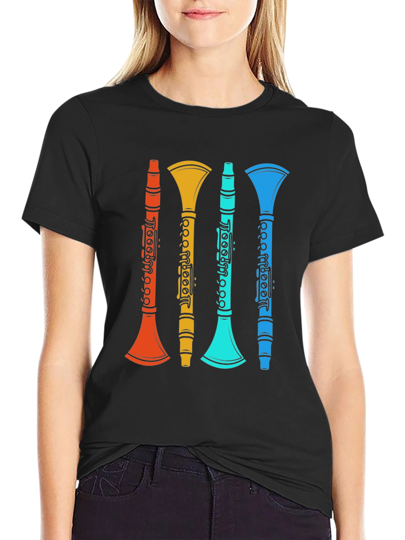 Retro Clarinet T-Shirt - Musical Instrument Tee