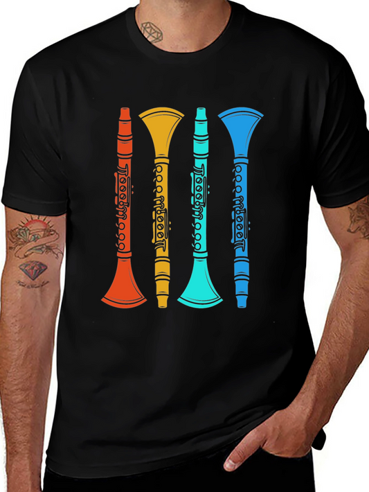 Retro Clarinet T-Shirt - Musical Instrument Tee