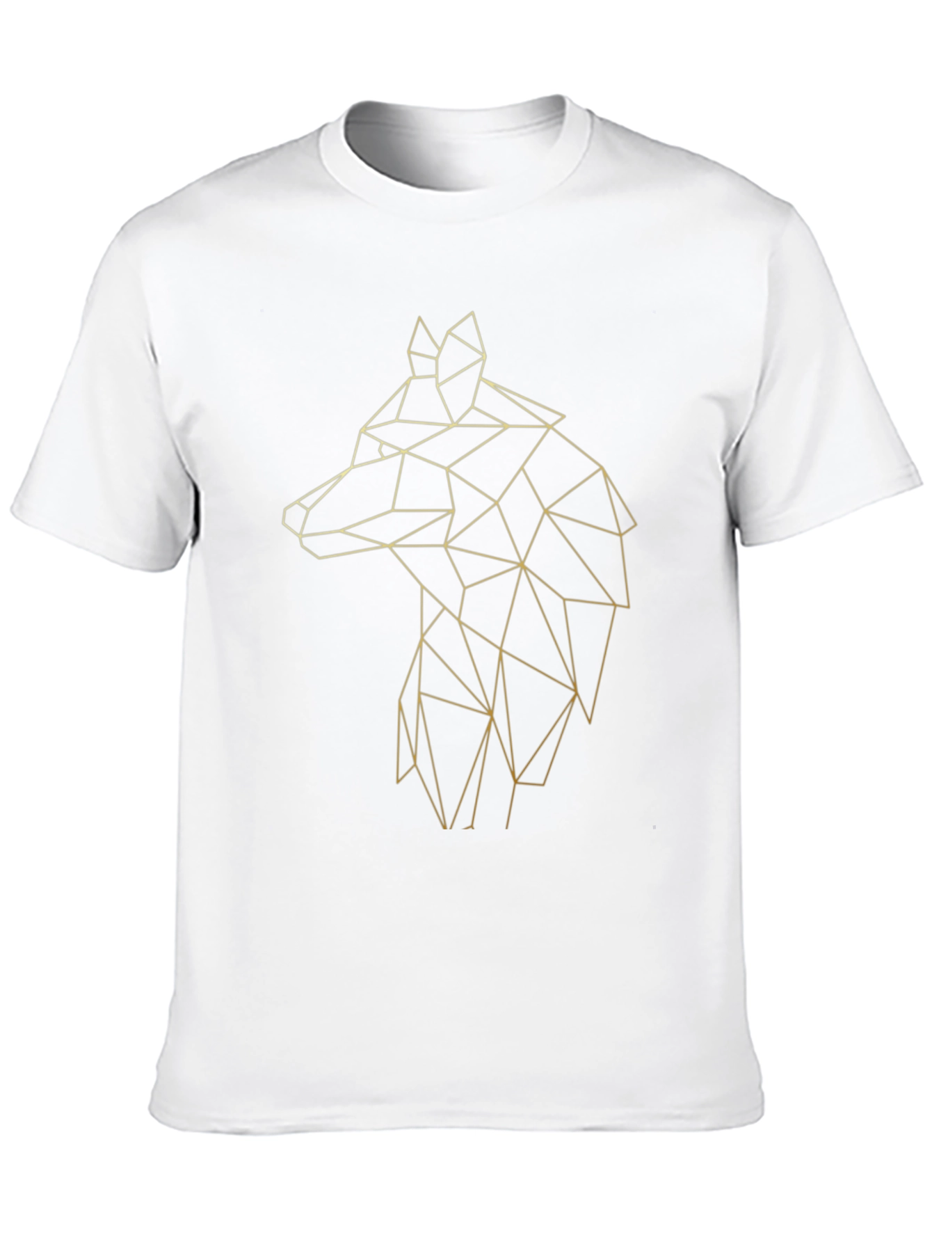 Geometric Wolf Tee - Stylish Black Graphic T-Shirt
