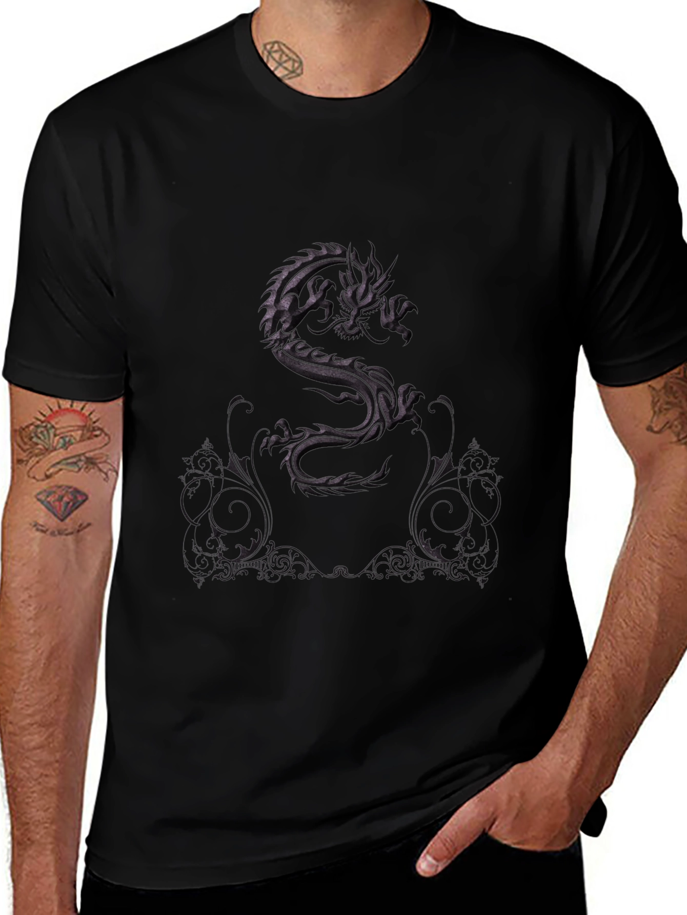 Dragon Graphic T-Shirt - Black