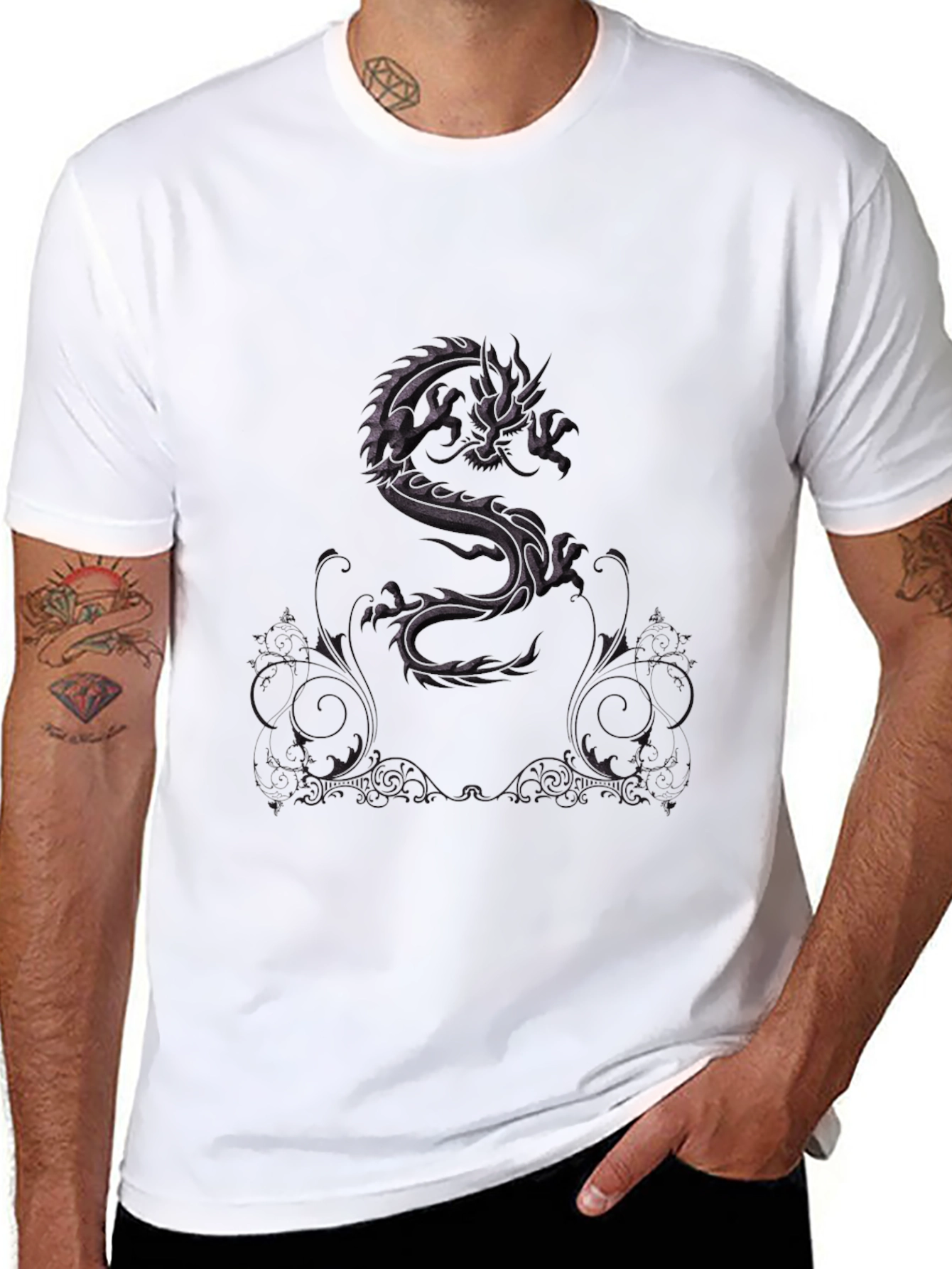 Dragon Graphic T-Shirt - Black