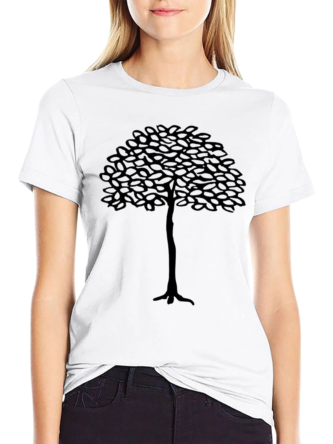 Black Tree Graphic T-Shirt - Mens Casual Tee