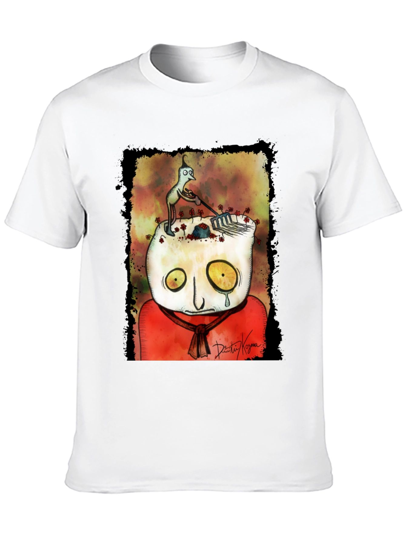Unique Graphic Print T-Shirt - Abstract Art Tee