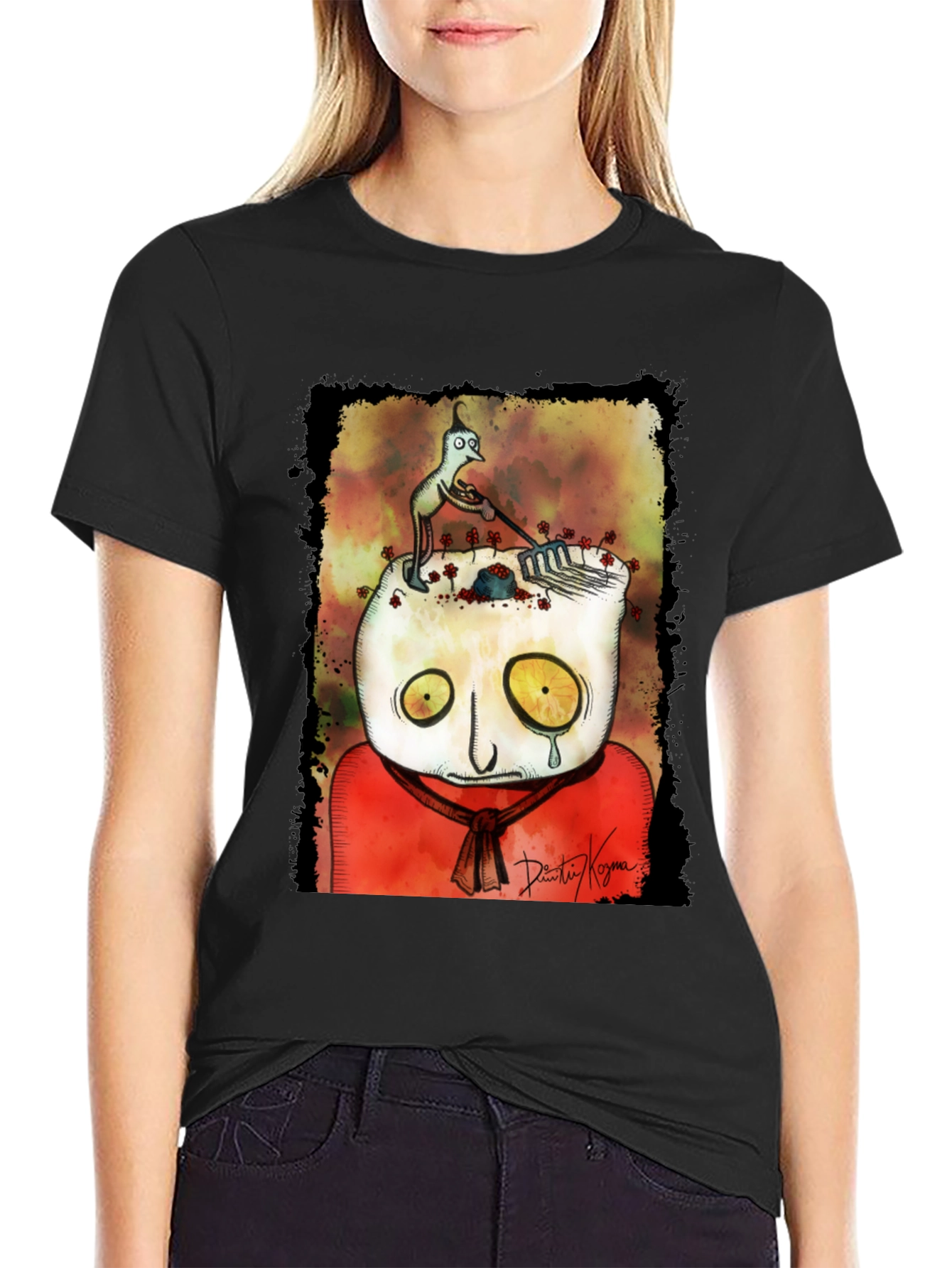 Unique Graphic Print T-Shirt - Abstract Art Tee