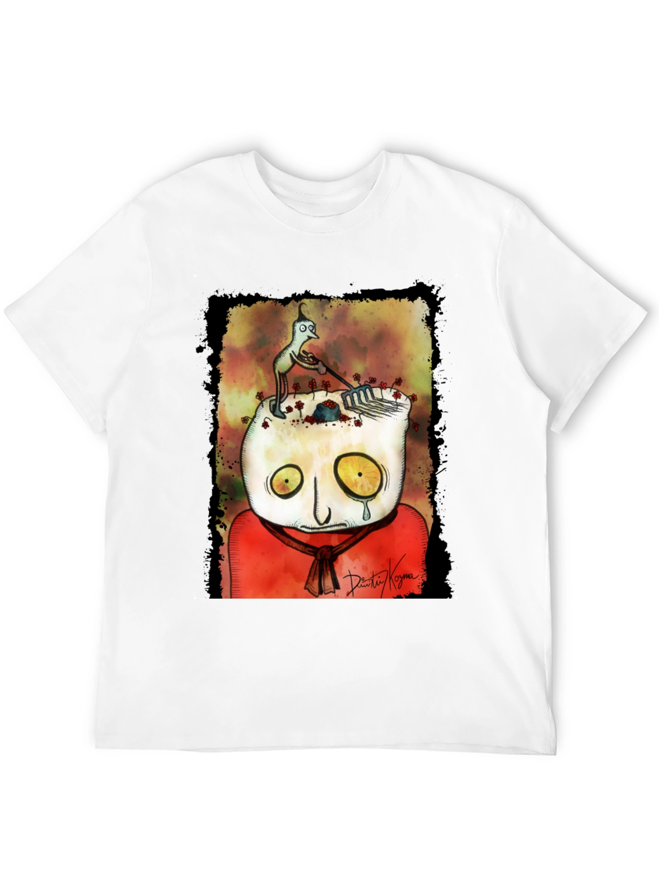 Unique Graphic Print T-Shirt - Abstract Art Tee