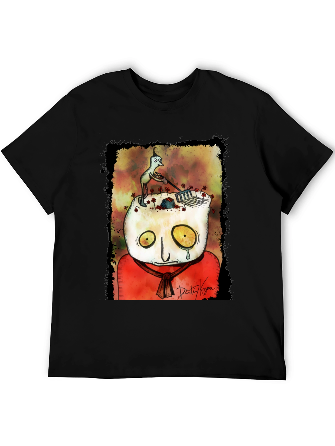 Unique Graphic Print T-Shirt - Abstract Art Tee