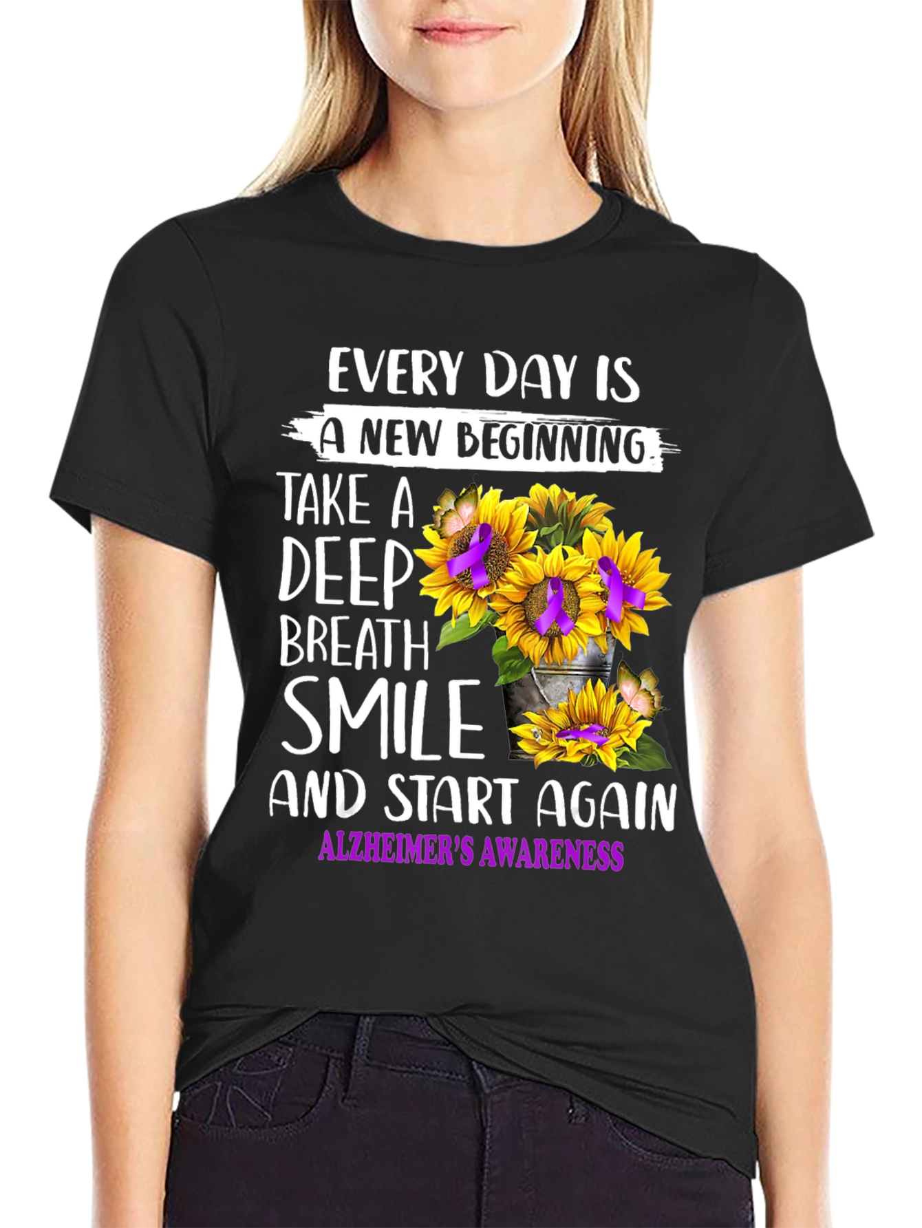 Alzheimers Awareness T-Shirt: Every Day is a New Beginning