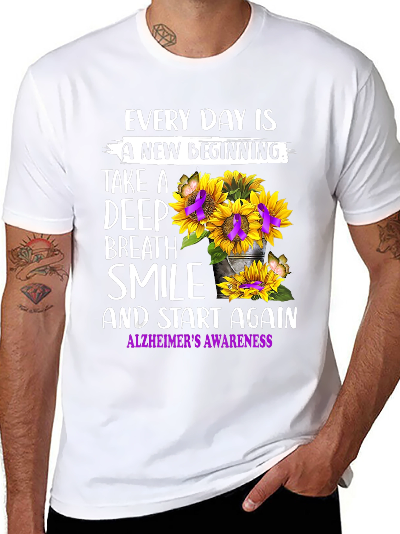 Alzheimers Awareness T-Shirt: Every Day is a New Beginning
