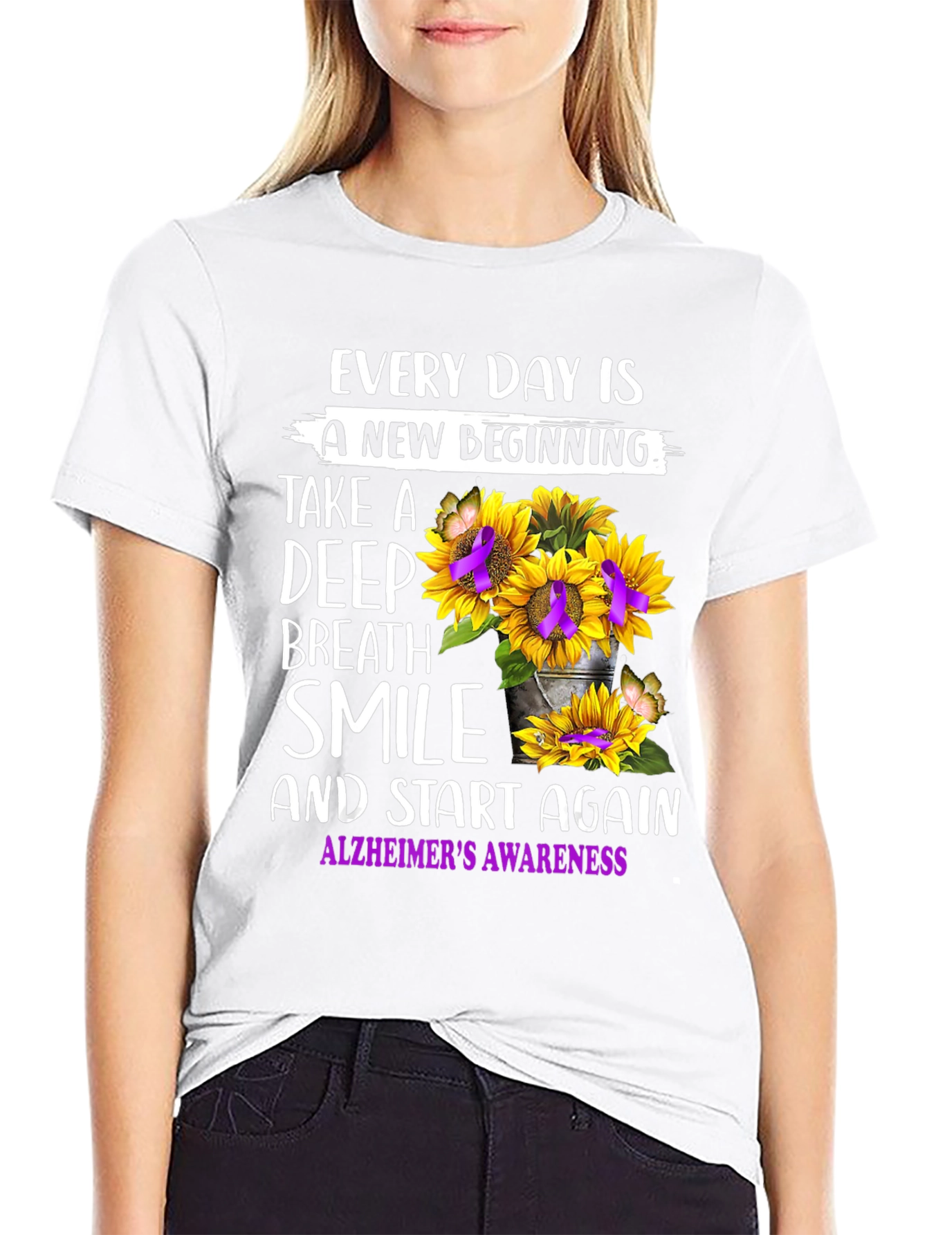 Alzheimers Awareness T-Shirt: Every Day is a New Beginning