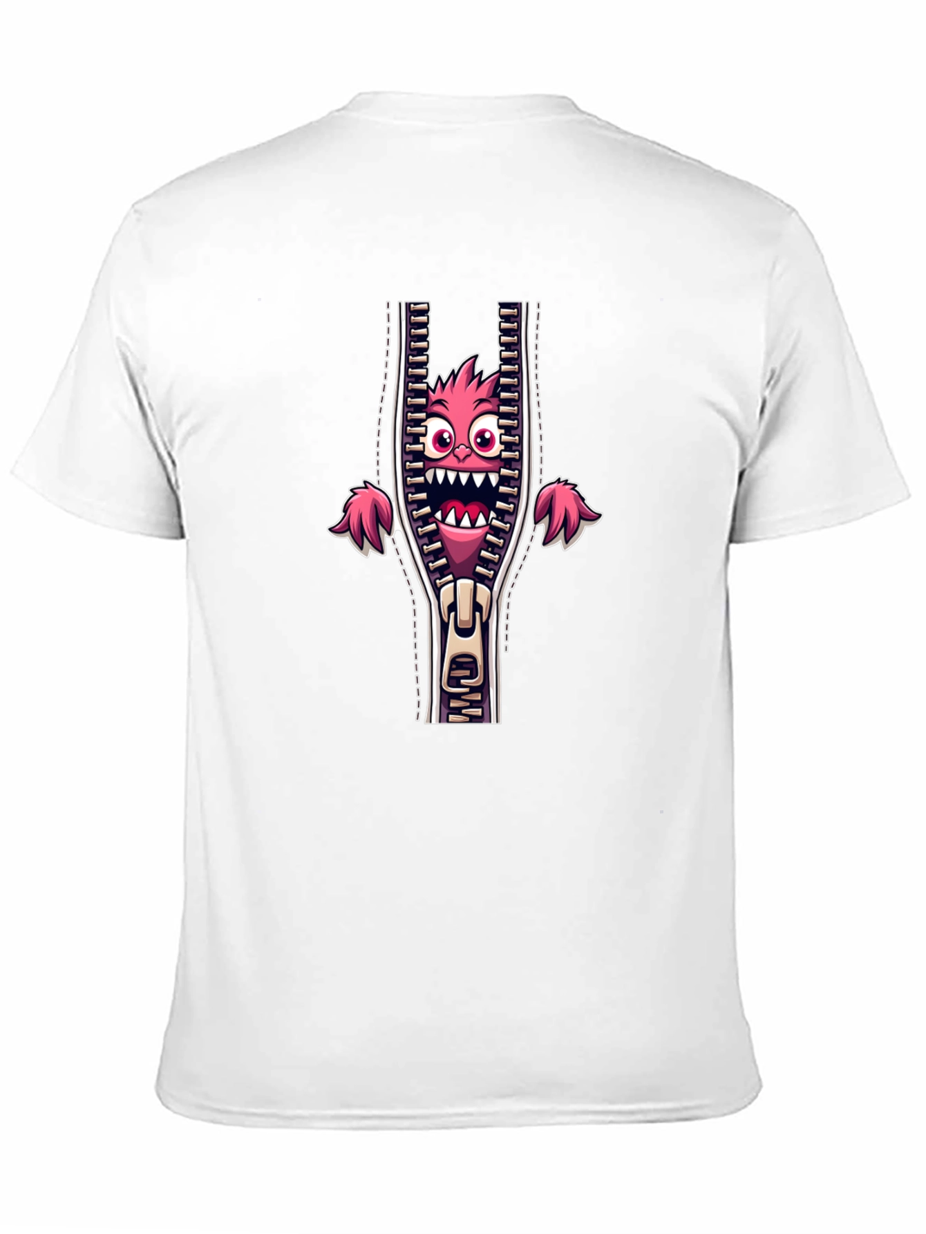 Monster Zipper Graphic Tee - Unleash Your Wild Side