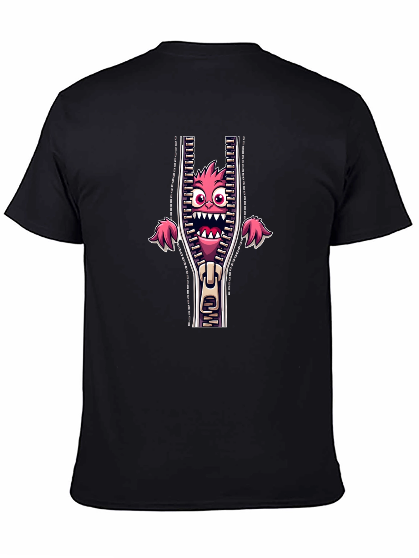 Monster Zipper Graphic Tee - Unleash Your Wild Side