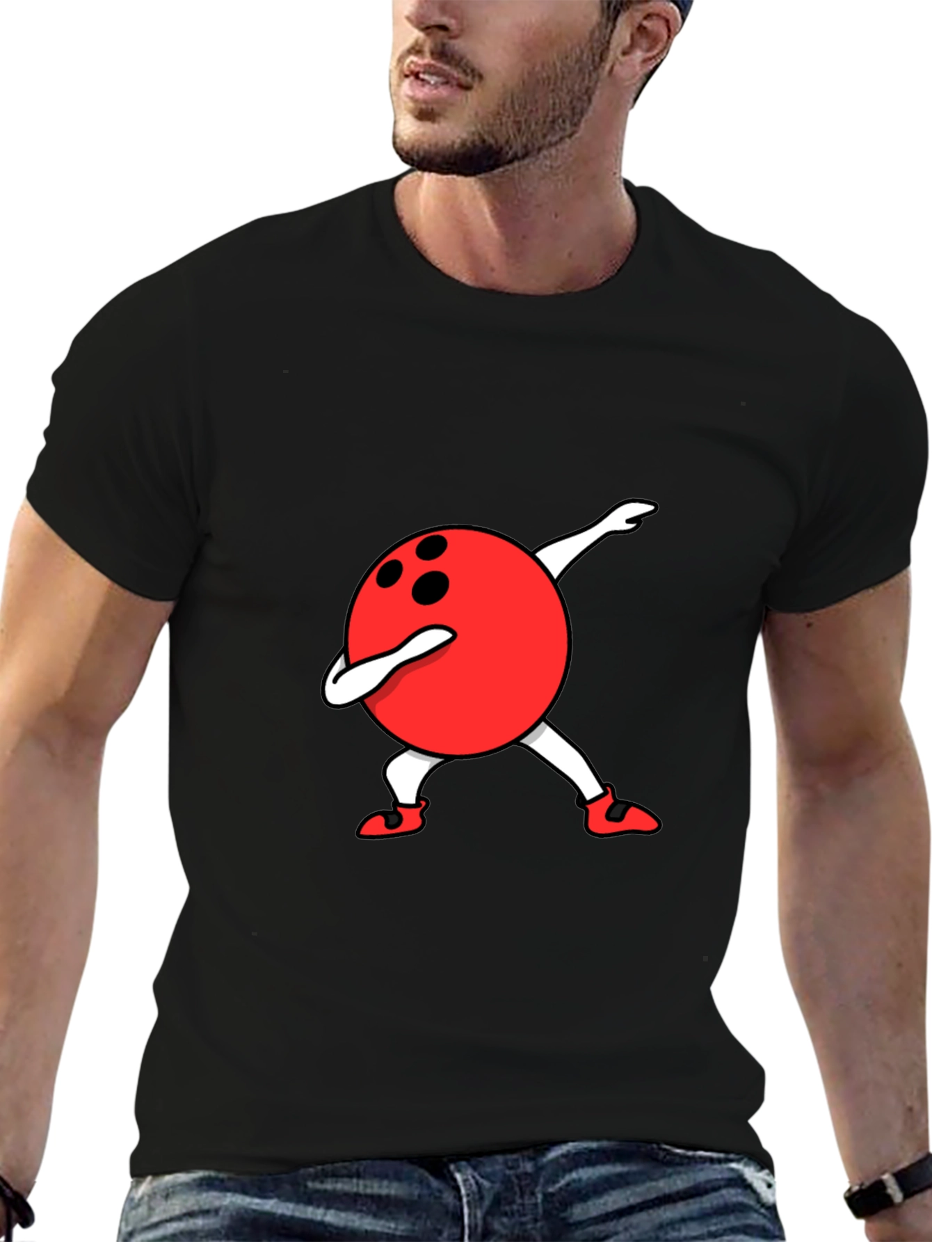 Dabbing Bowling Ball Graphic Tee