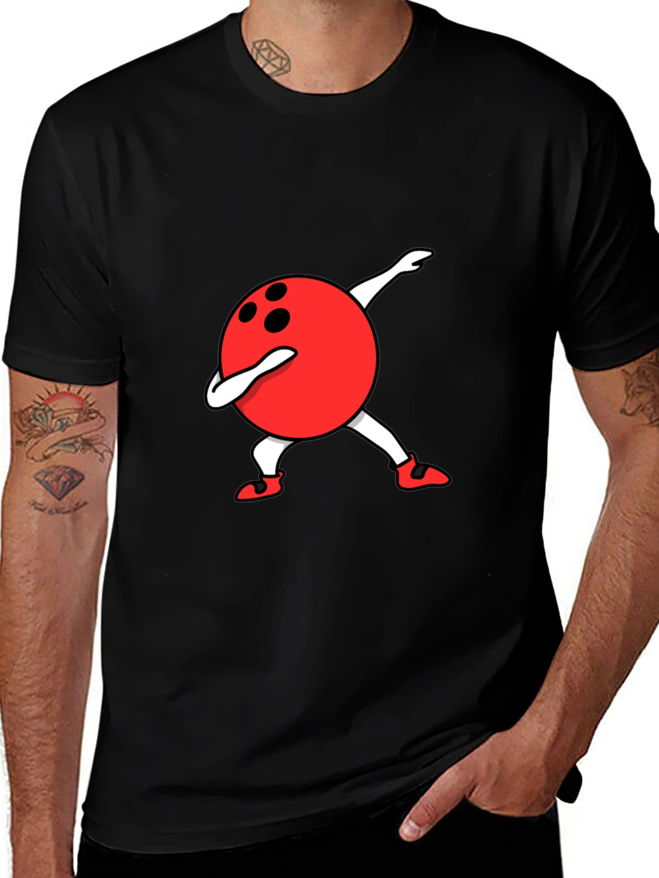 Dabbing Bowling Ball Graphic Tee