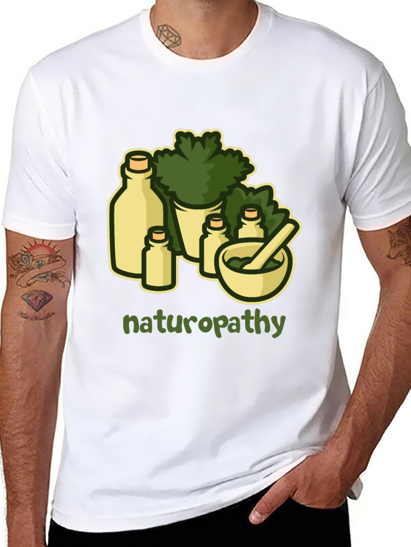 Naturopathy T-Shirt - Herbal Remedy Design