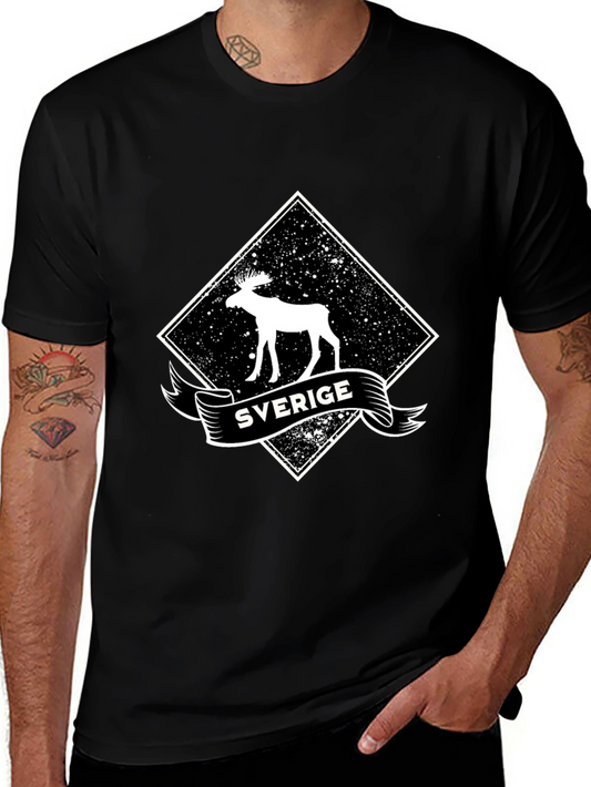 Sweden Sverige Moose Graphic T-Shirt