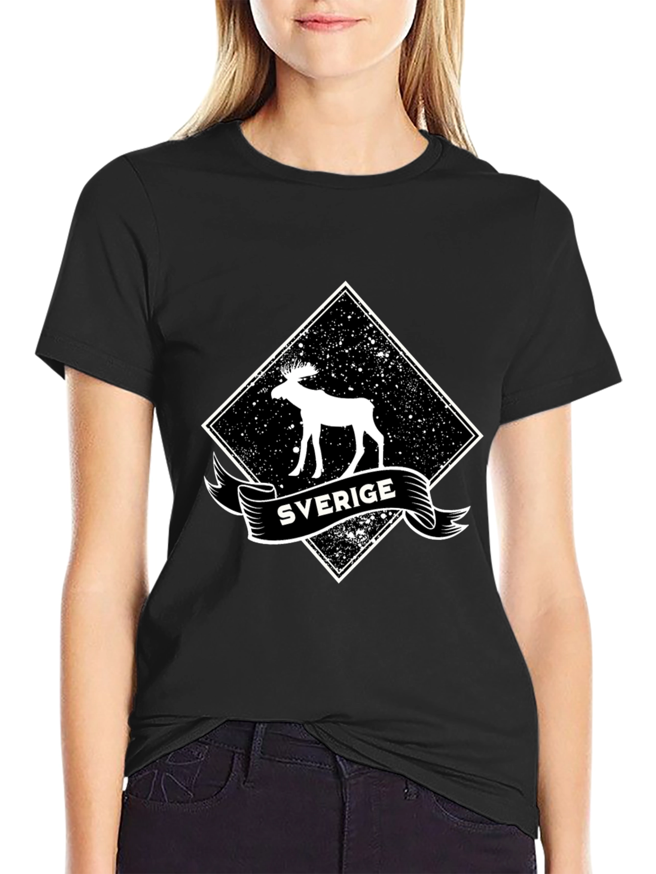 Sweden Sverige Moose Graphic T-Shirt