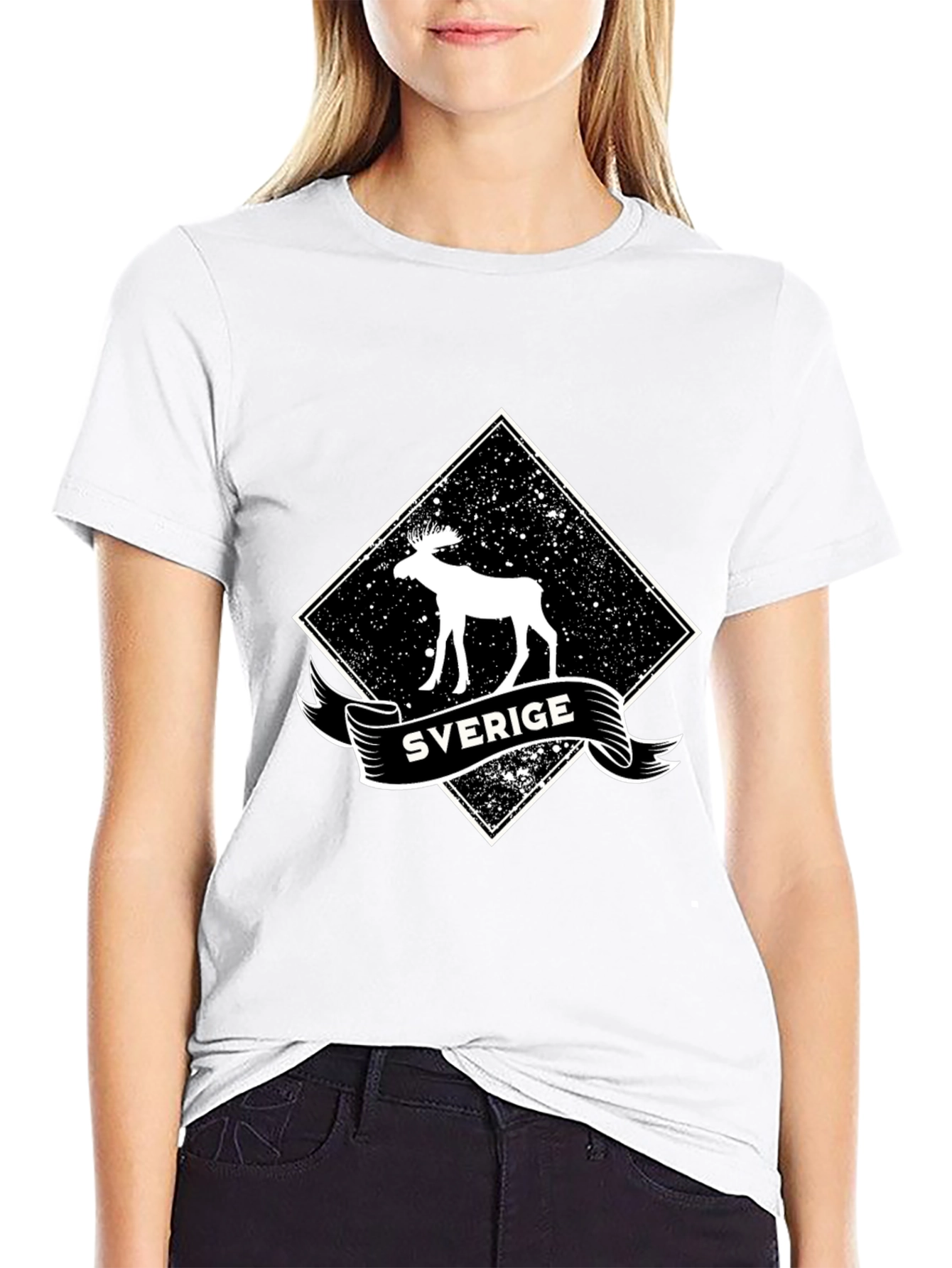 Sweden Sverige Moose Graphic T-Shirt