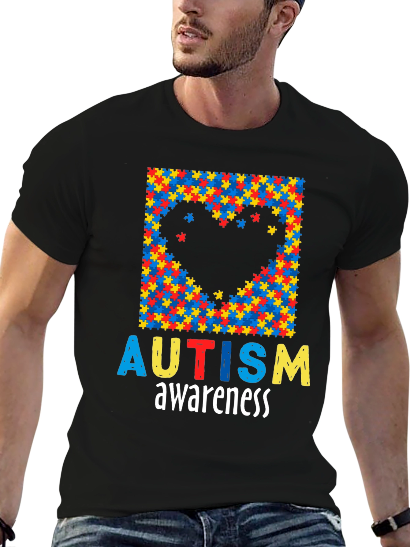 Autism Awareness Puzzle Piece Heart T-Shirt