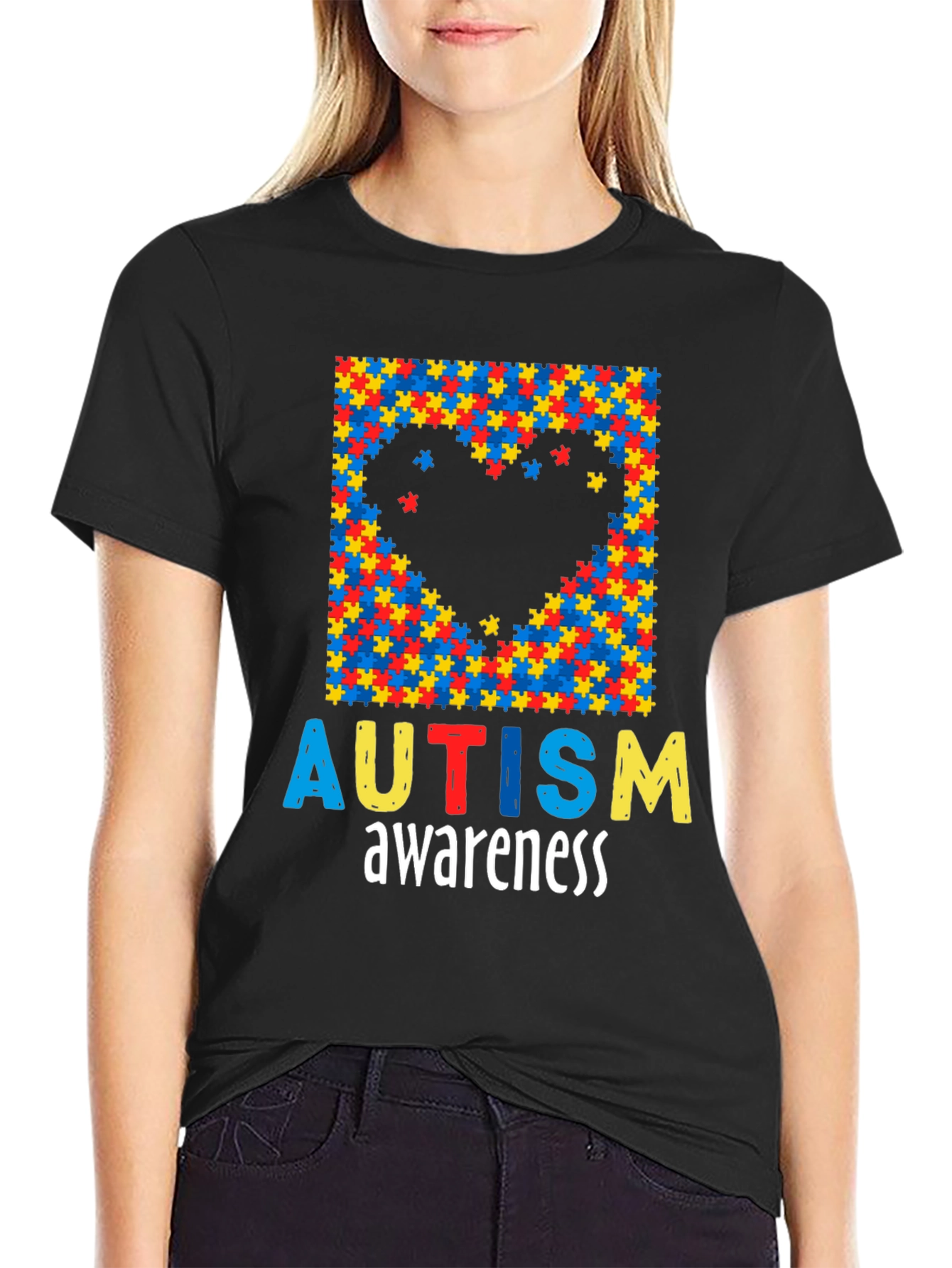 Autism Awareness Puzzle Piece Heart T-Shirt