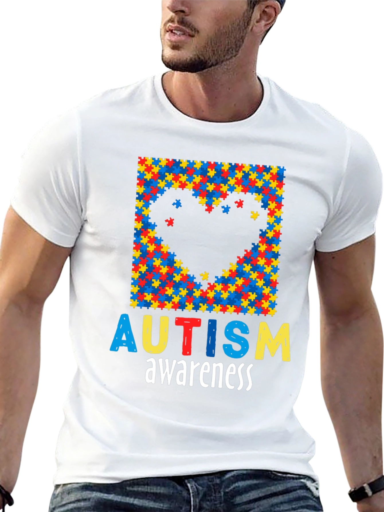 Autism Awareness Puzzle Piece Heart T-Shirt