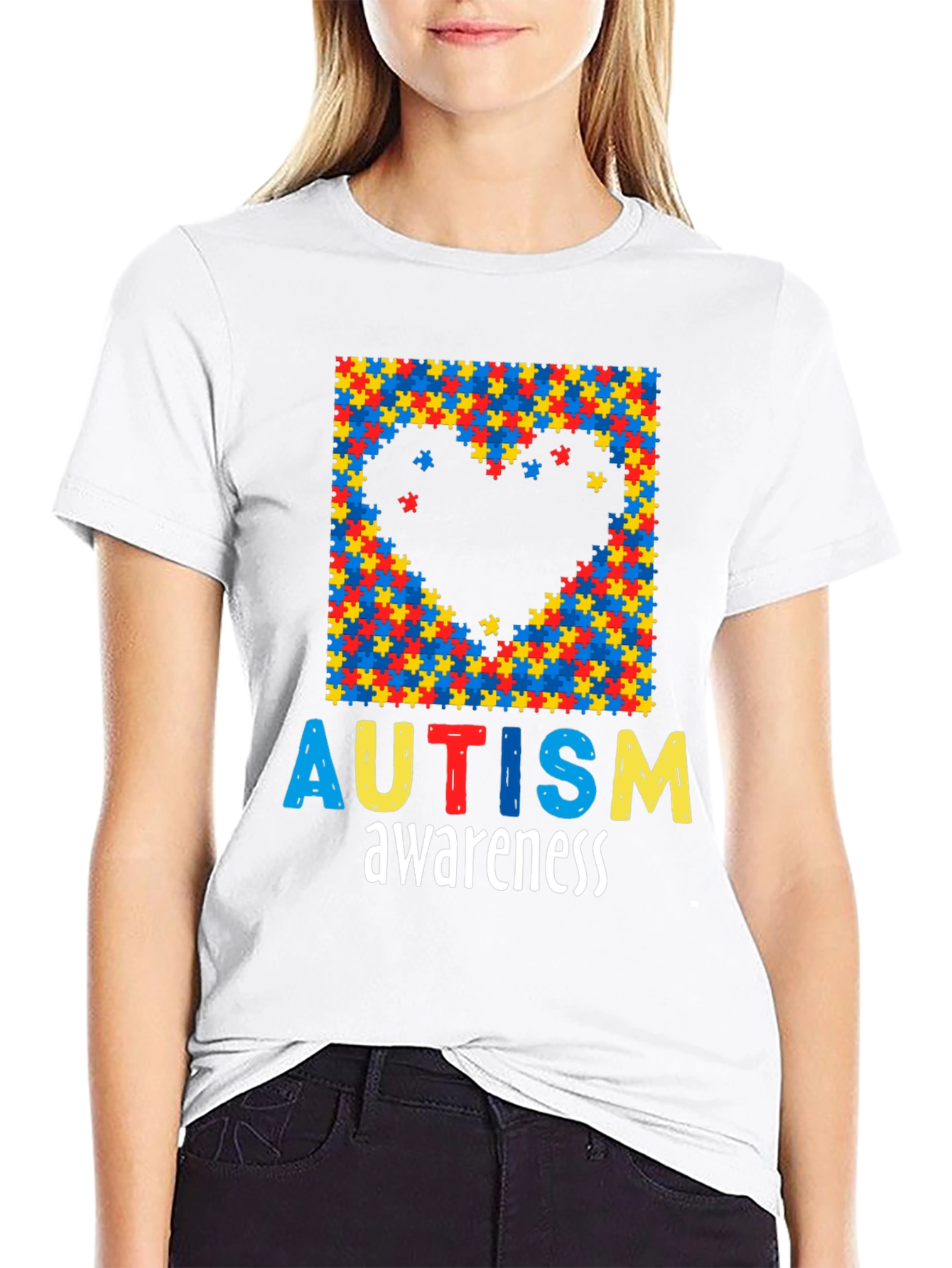 Autism Awareness Puzzle Piece Heart T-Shirt