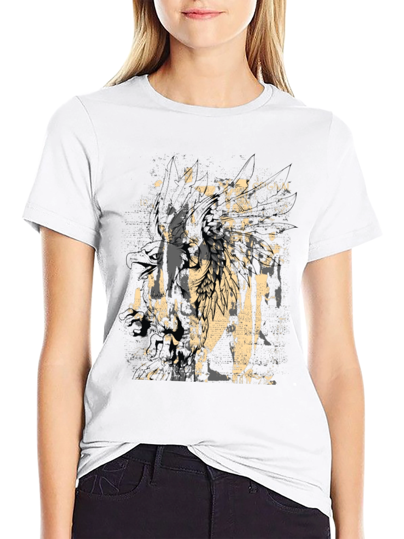 Edgy Graphic Print Black T-Shirt