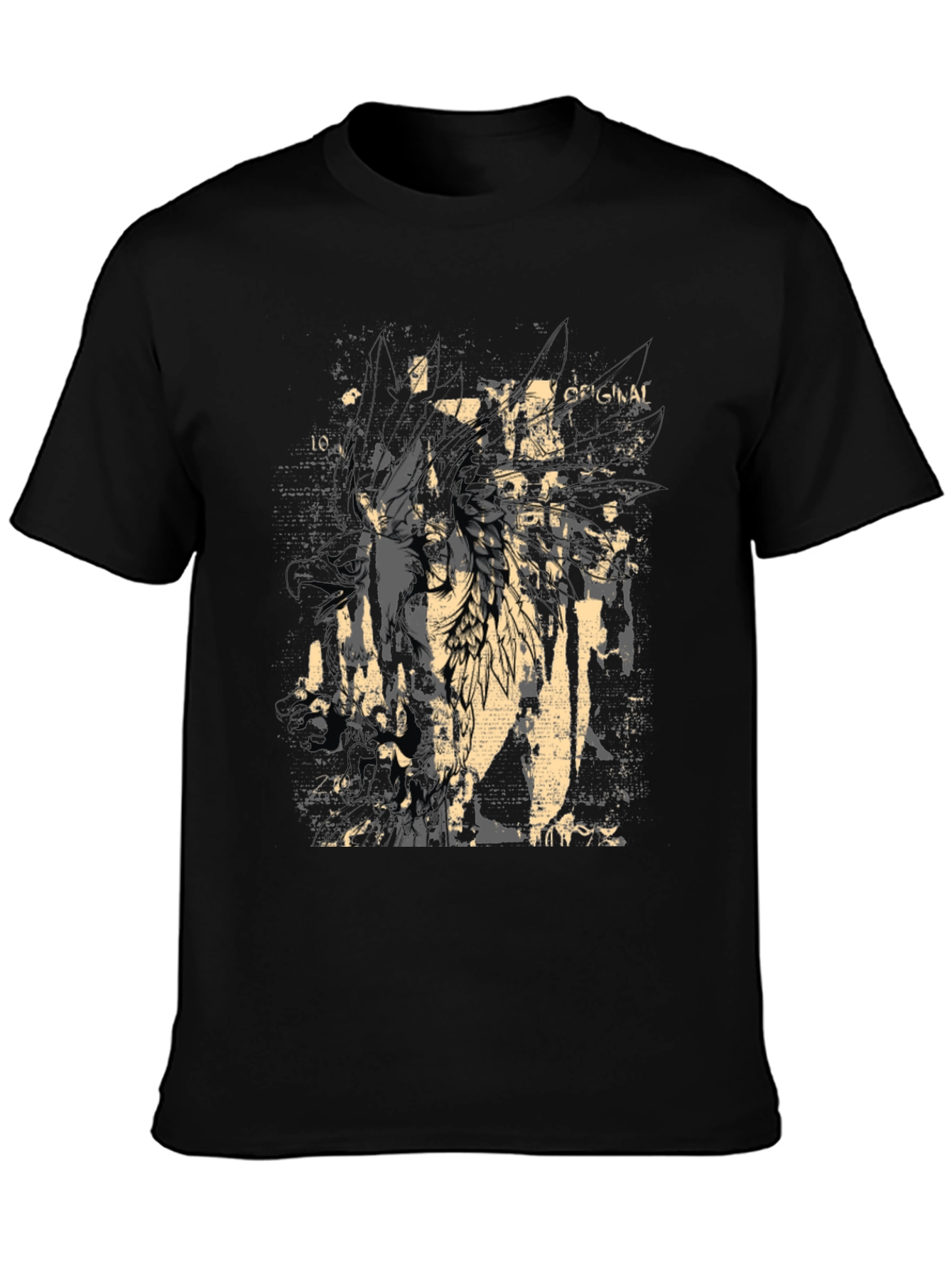 Edgy Graphic Print Black T-Shirt