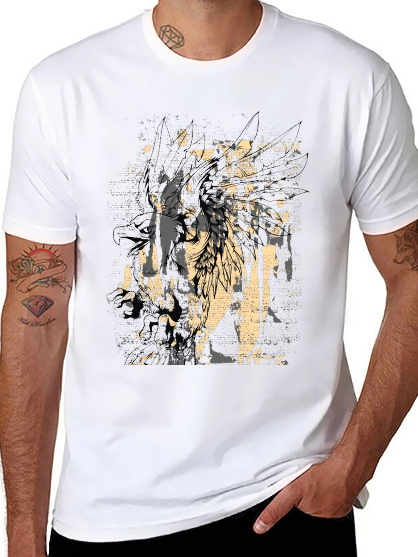 Edgy Graphic Print Black T-Shirt