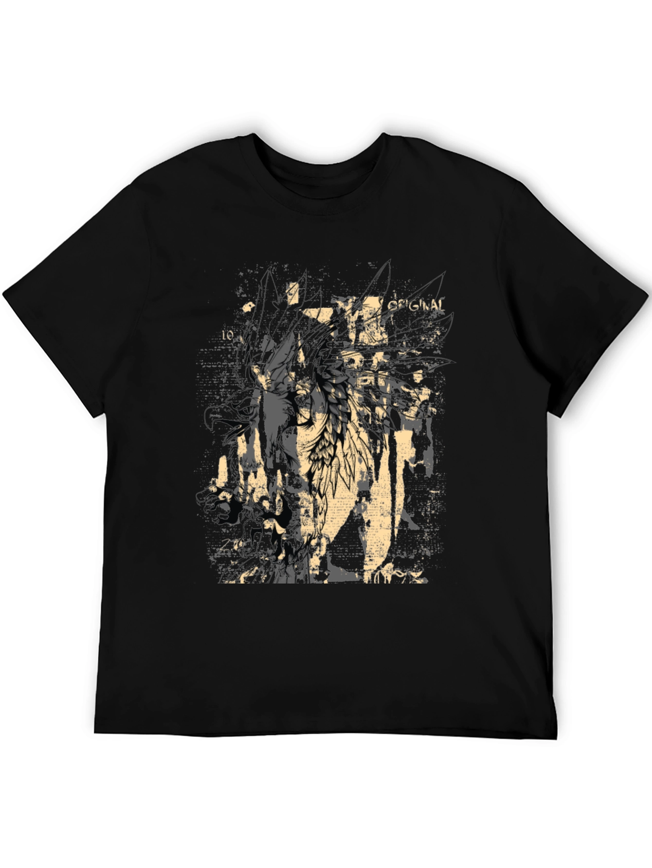 Edgy Graphic Print Black T-Shirt