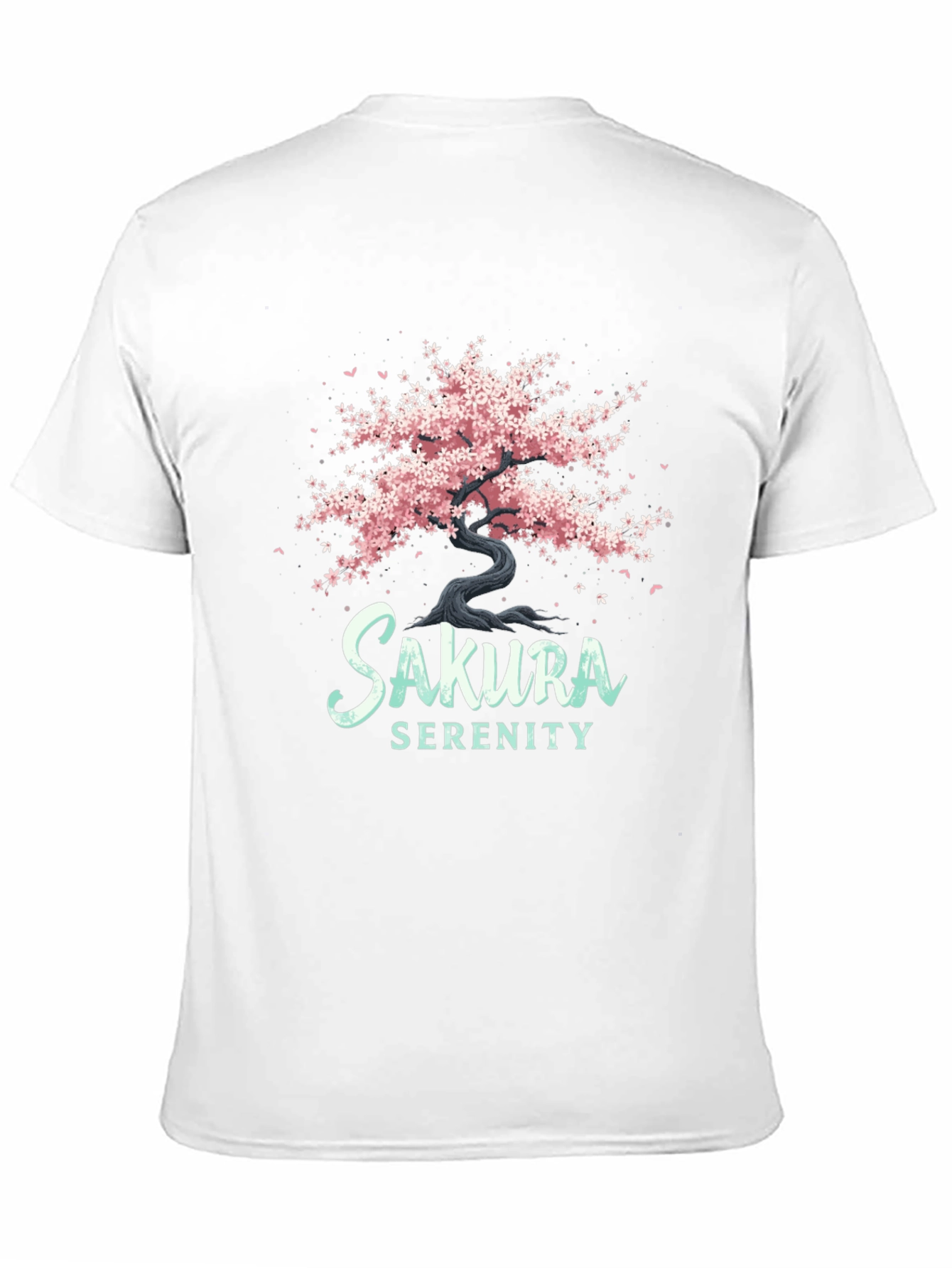 Sakura Serenity Black T-Shirt - Cherry Blossom Tree Design