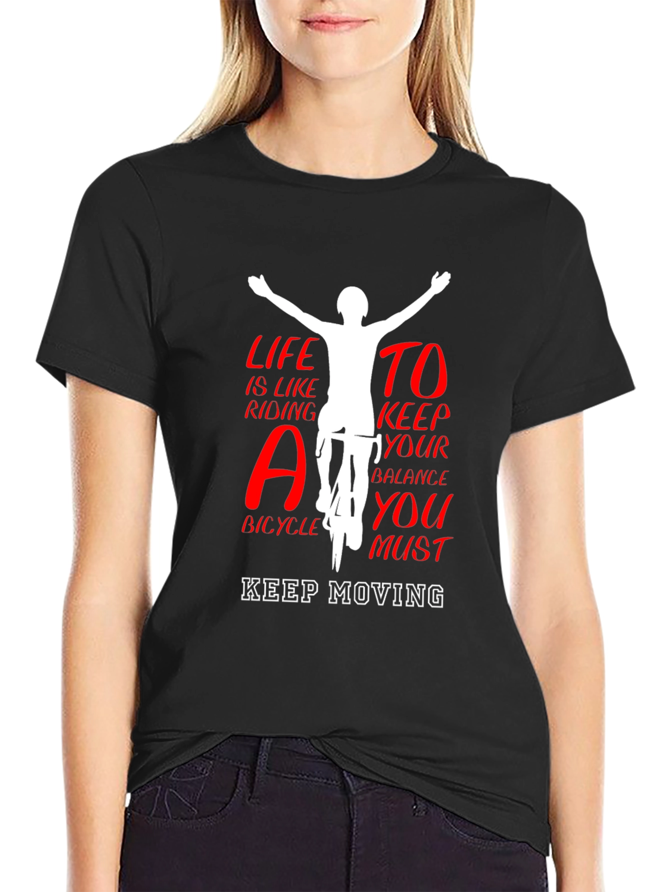 Life Like Riding Bicycle Tee - Keep Moving T-Shirt