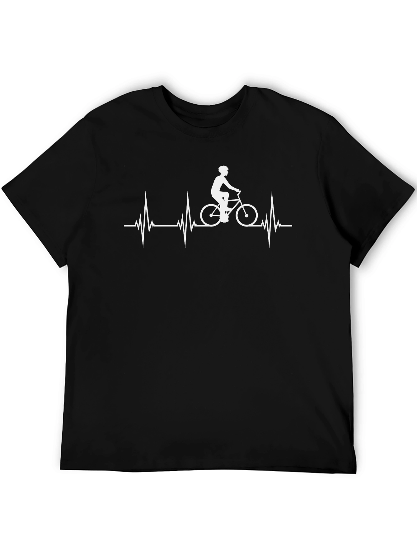 Cyclist Heartbeat Graphic Tee - Black
