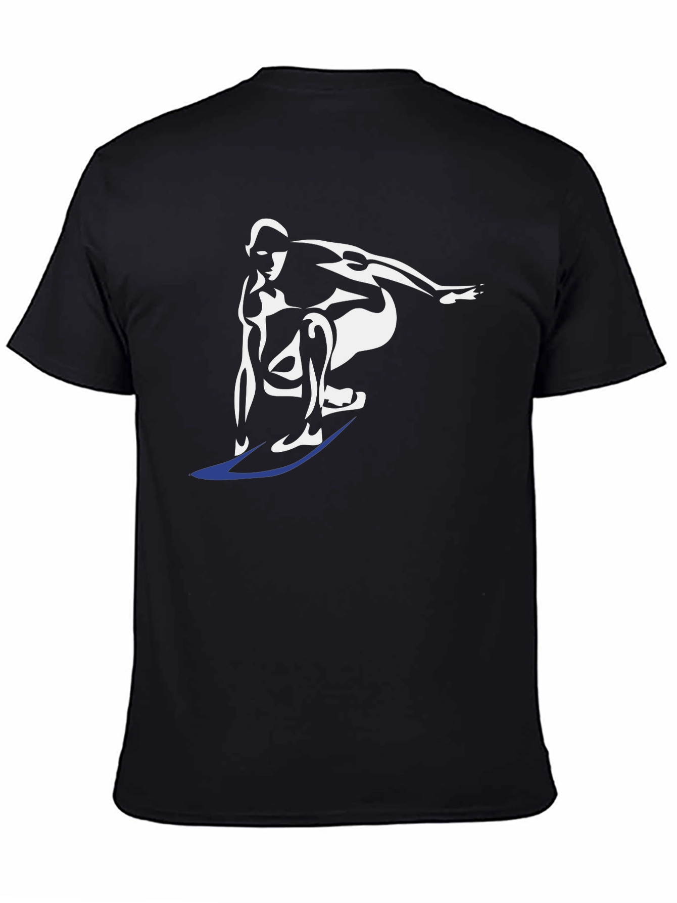 Surfer Graphic T-Shirt - Black Cotton Tee