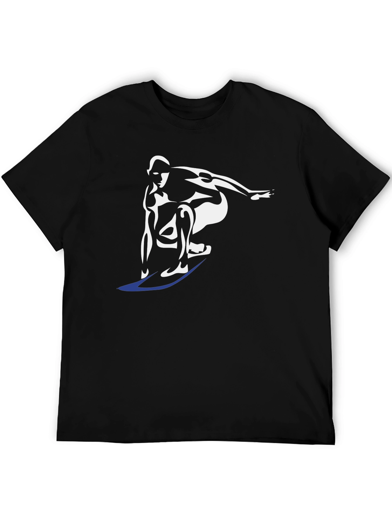 Surfer Graphic T-Shirt - Black Cotton Tee