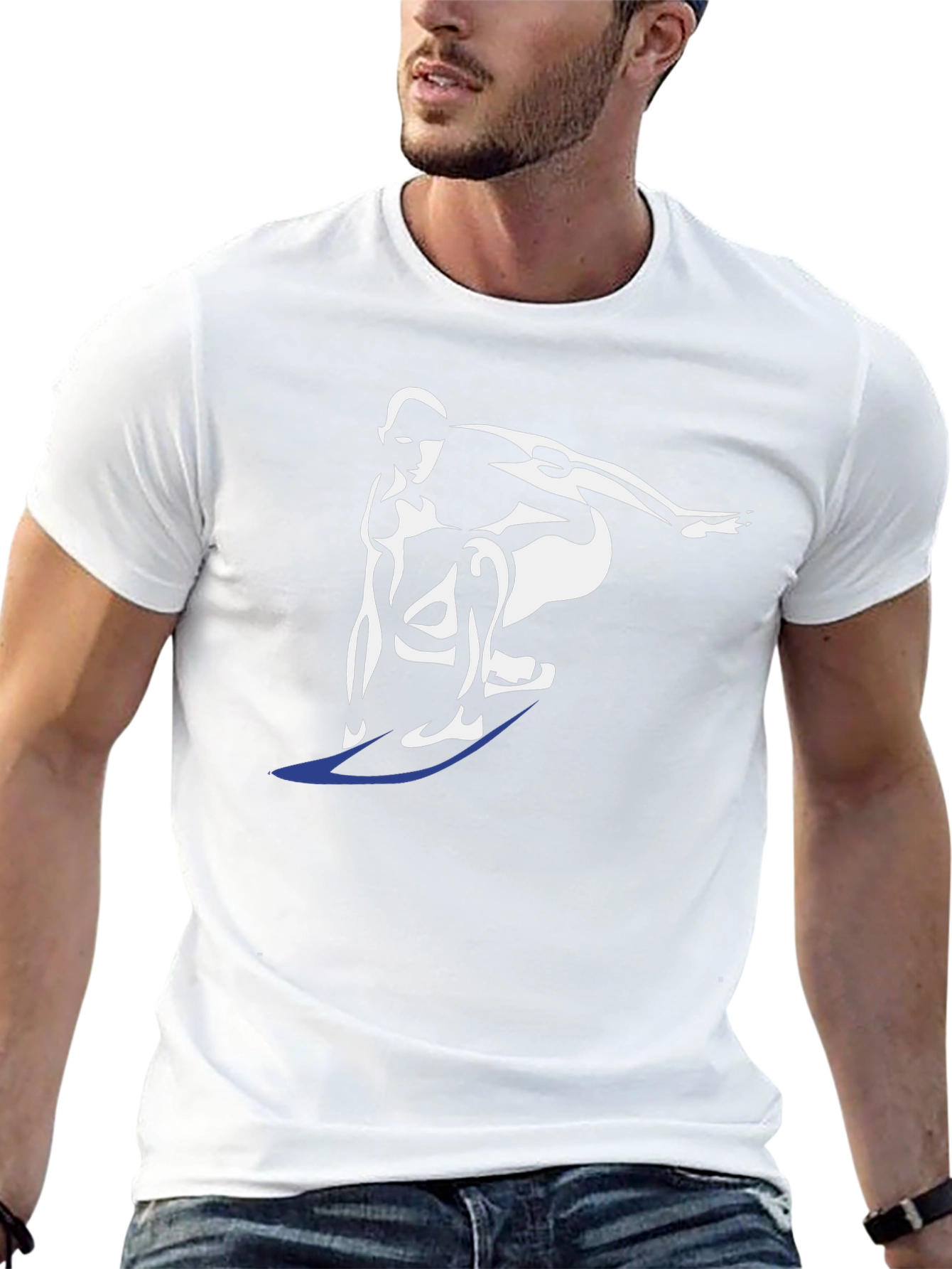 Surfer Graphic T-Shirt - Black Cotton Tee