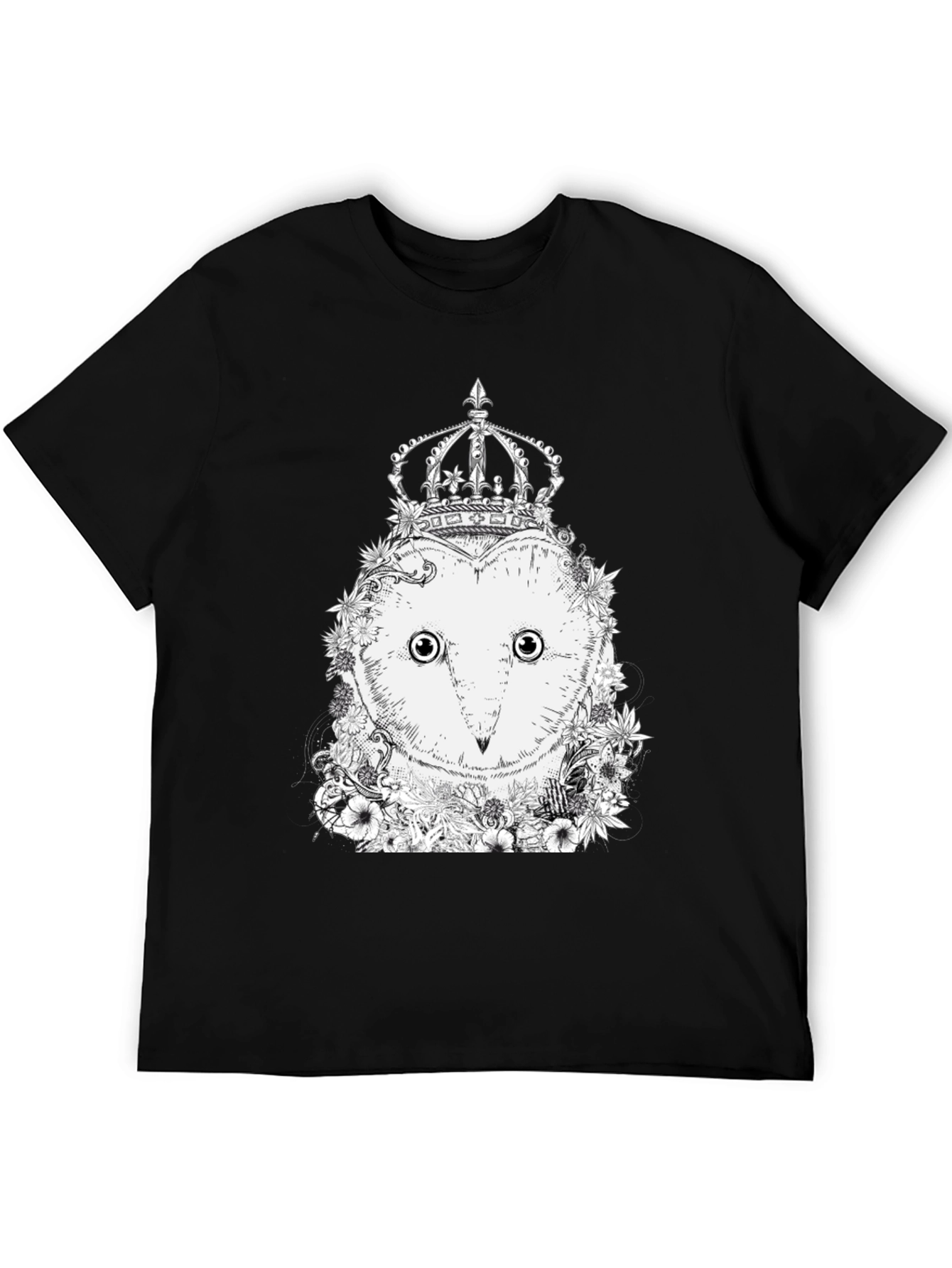 Owl Crown Graphic Tee - Unique Design