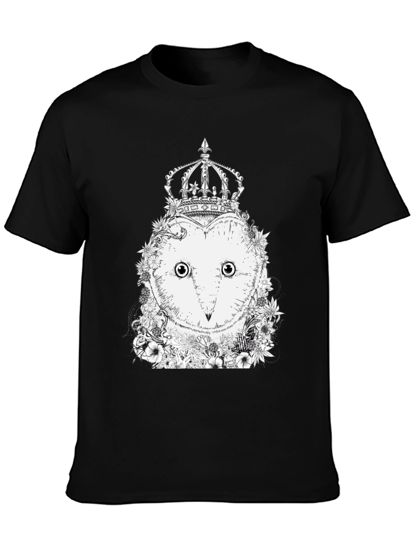Owl Crown Graphic Tee - Unique Design