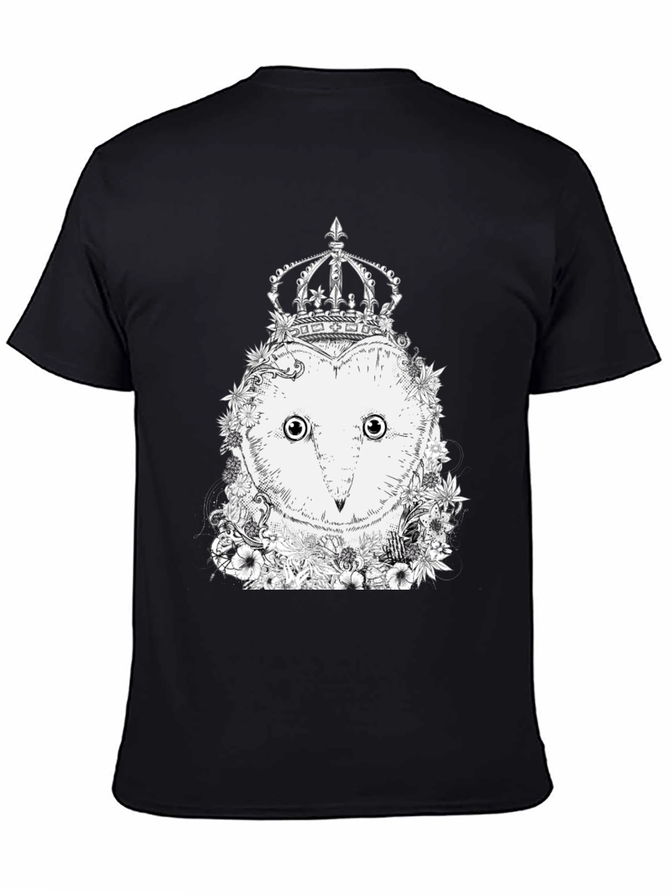 Owl Crown Graphic Tee - Unique Design